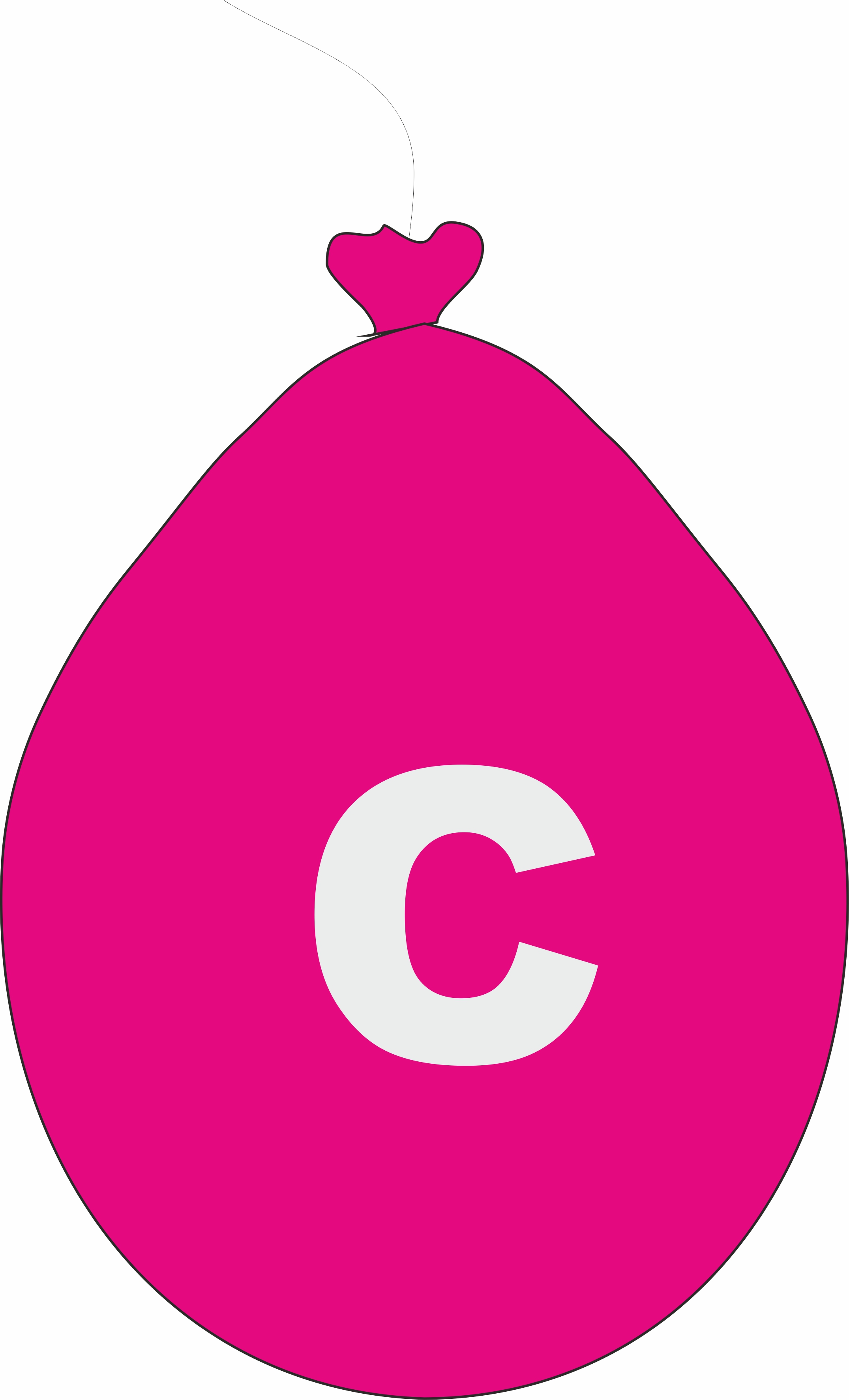 Balónek písmeno C růžové